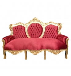 Czerwony barokowy sofa Madryt