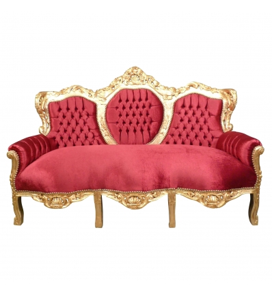 Madrid - barokke møbler røde barok sofa