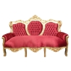 red baroque sofa