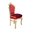 Cadeira barroca de veludo vermelho não é caro