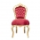 Baroque chair in red velvet