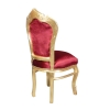 Cadeira barroca de veludo vermelho não é caro