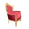  Барокко красным бархатом кресло - Королевского барокко кресло - 