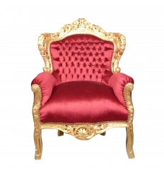 Piros barokk fotel Madrid