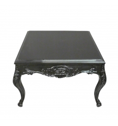Musta barokkityylinen sohva pöytä