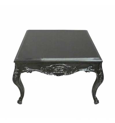 Table basse baroque noire - Mesa de café barroco -