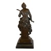 Scultura in bronzo - Il giocatore di un liuto - Statua di un musicista - 