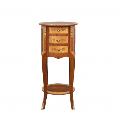 Små runda Dresser Louis XV - Louis XV Toalettstol -