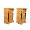 Pair of Empire bedside tables in Elm magnifying glass-Empire furniture -