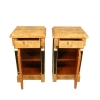 Pair of Empire bedside tables in Elm magnifying glass-Empire furniture -
