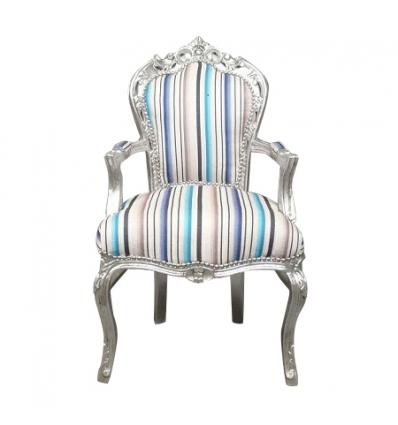 Multicolored baroque armchair - Style furniture and art deco - 