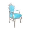 Cadeira barroca azul-loja de móveis barroco barato - 