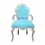 Sininen barokkityylinen tuoli