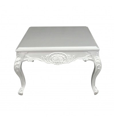 Серебряный барочный столик - мебель в баре - 
