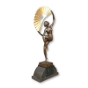 Art Deco Bronzestatue einer Tänzerin - Weibliche Skulpture