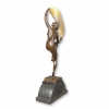 Art Deco Bronze statue einer Tänzerin - Weibliche Skulpture