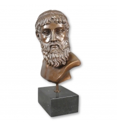 Sculpture en bronze du buste de Zeus