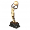 Socha v bronzové art deco - tanečník s míčem