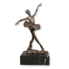 Estatua de bronce de una joven bailarina - Escultura con dos pátinas. - 