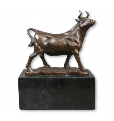 Statue en bronze "Le taureau" d'après Isidore Bonheur