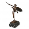 Art deco estatua de bronce