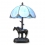 Tiffany tafellamp lamp Blauwe met een paard standbeeld