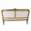 Louis XV szatén szürke kanapé