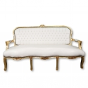 Sofa i Louis XV-grå satin