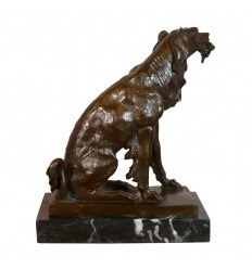Spaniel jakt - staty brons