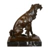 Statue bronze - L'épagneul à la chasse - Sculpture bronze