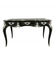Fekete és ezüst barokk asztal