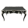 Fekete és ezüst barokk asztal
