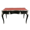 Czarno-srebrne barokowe biurko