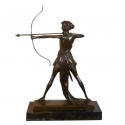 Bronzen Beeld van de Godin Artemis - grieks Standbeeld - 