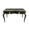 Barokk asztal fekete aranyozott bronz és piros kéz alatt