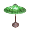 Tiffany Lotus grön lampa
