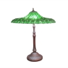 Lampe Tiffany Lotus verte - lampes Tiffany