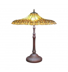 Tiffany Lotus gul lampe