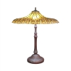 tiffany tafellamp lotus geel - Tiffany lampen
