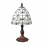 Tiffany bordlampe lampe hvid art deco