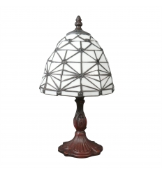 Lampa Tiffany bílá ve stylu art deco