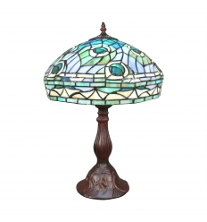 Tiffany "Peacock" style lamp