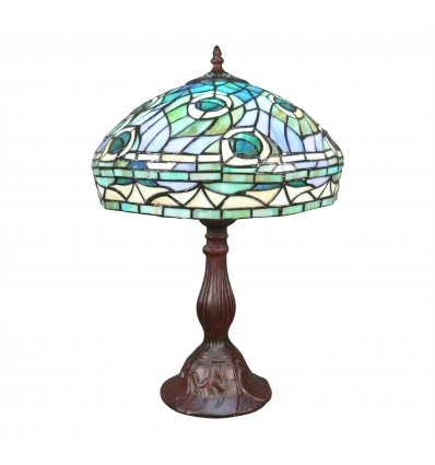 Tiffany "Peacock" stil lampe