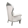 Baroque armchair silver model throne - Rococo furniture - 