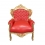 Czerwony barokowy fotel
