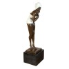 Bronzen Sculptuur - Vrouw - Beeld art deco, moderne - 