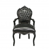 Fotel w stylu barokowym czarny