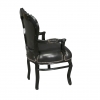 Fekete barokk fotel