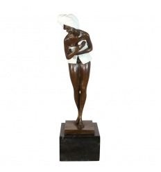 Escultura de bronze contemporânea - Mulher