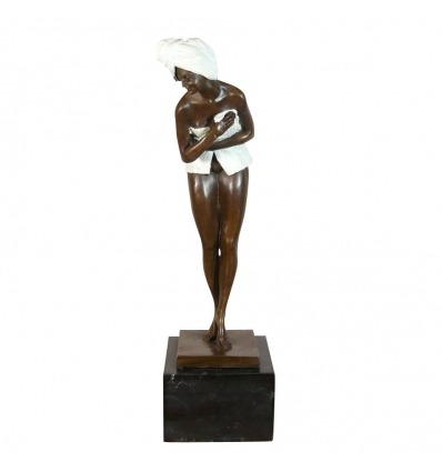 Bronzeskulptur - Kvinde - Statue, art deco, moderne - 